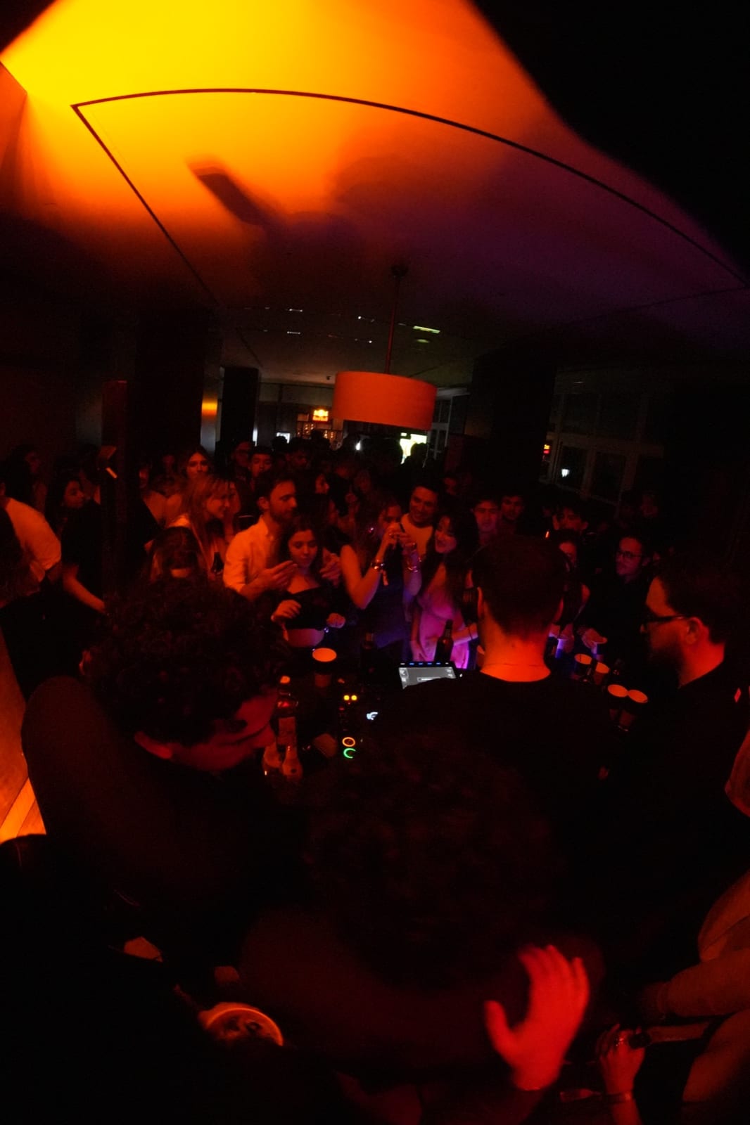 Crowd at the Valentines party